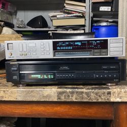 Vintage AKAI  Digital Receiver And ONKYO 5 Cd Changer