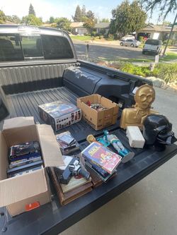 Toys, action figures, vhs etc