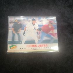 1997 Pinnacle Derek Jeter Dennys Baseball Card