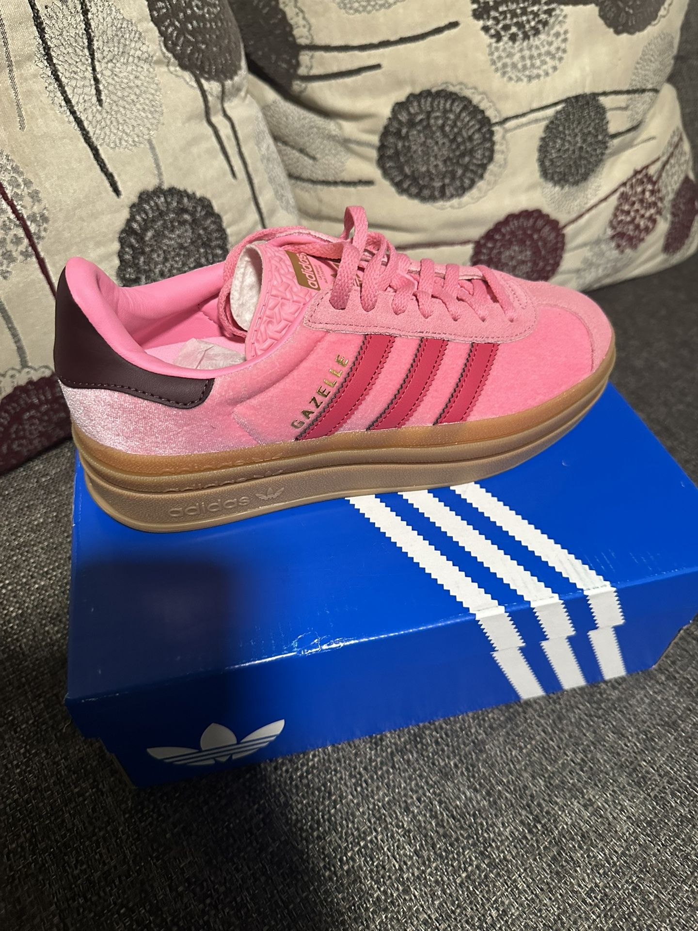 Adidas Gazelle Bold Bliss Pink Ruby Red Size 6Y