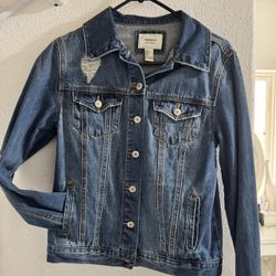 Forever 21 distressed denim jacket 