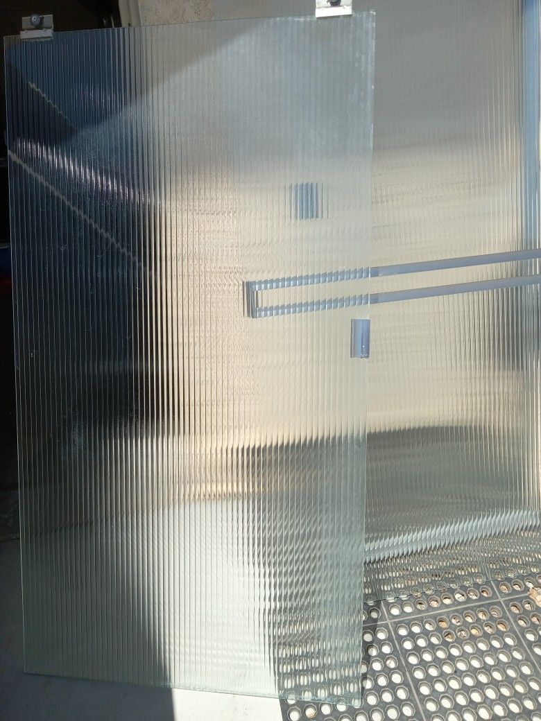 Bathtub Glass Enclosure, Two Decorative Sturdy Glass Doors, Fits Most Bath Tubs, 58 ' 5/16