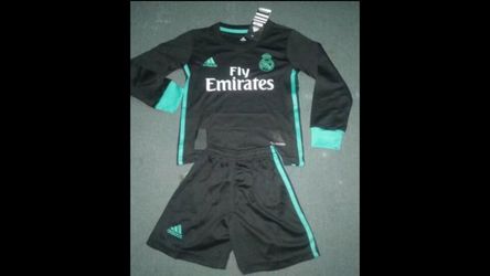 Real Madrid away 17-18 kids LONG SLEEVES
