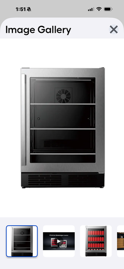 Hisense 23.4- in W 164-Can Capacity stainless steel door