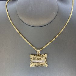 10kt Real Gold Chain 10kt Real Gold Pendant 