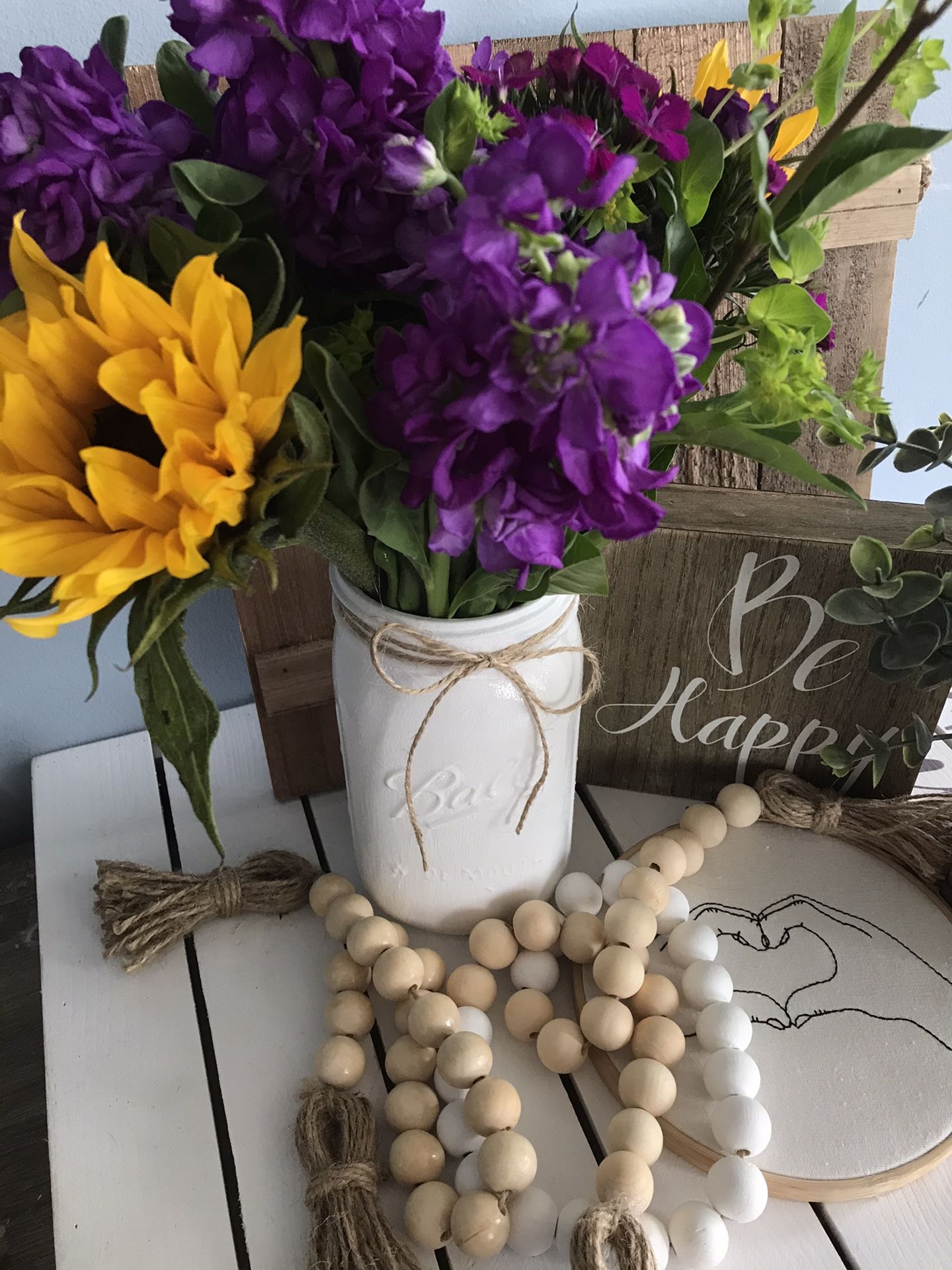 Handpainted Flower Vase