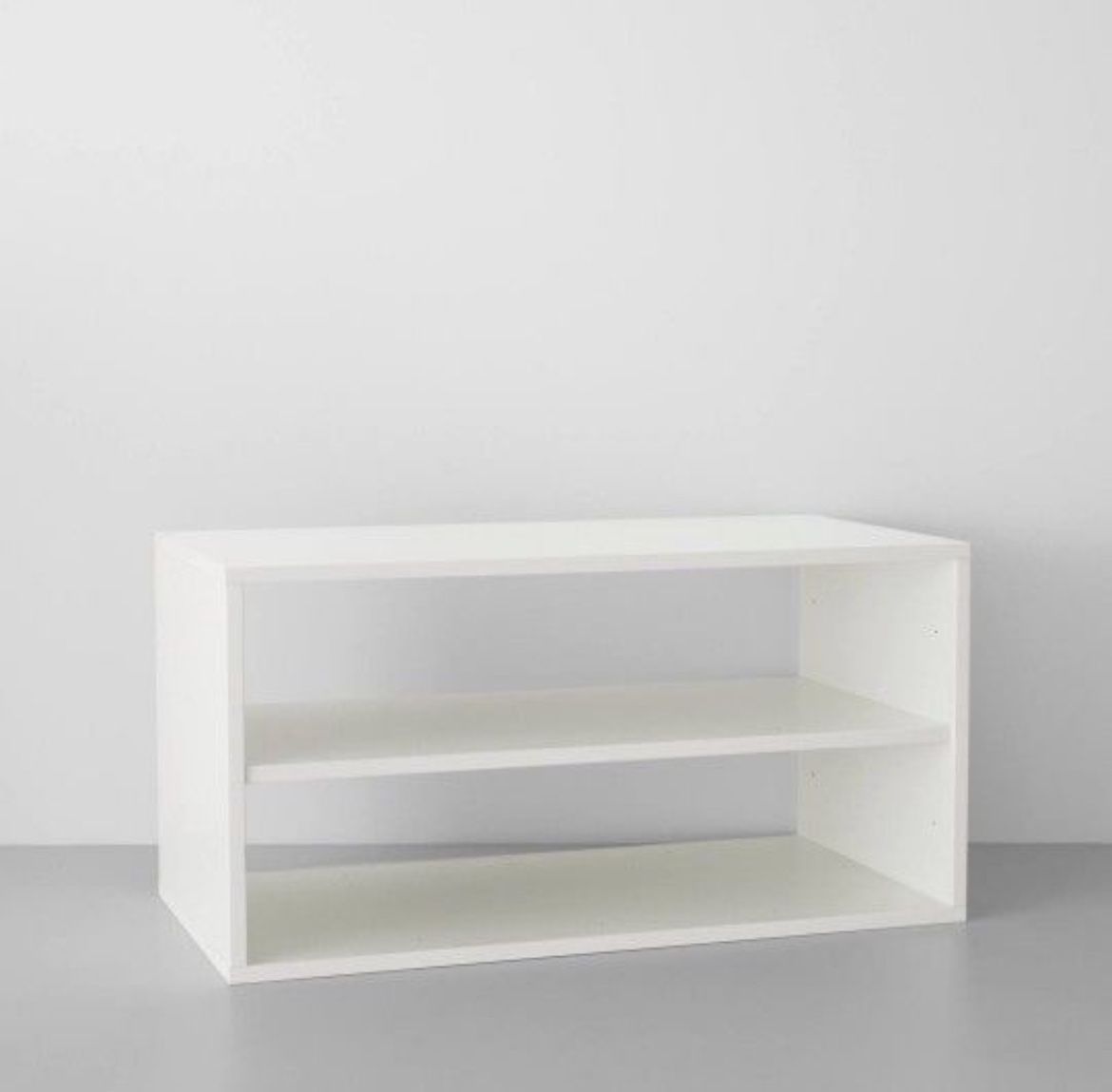 Two Shelf Horizontal Cube White - Made by Design