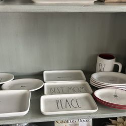 Rae Dunn Ceramic Lot - Snack, Taste, Peace, Holiday Pieces- Williamsfield and Higley
