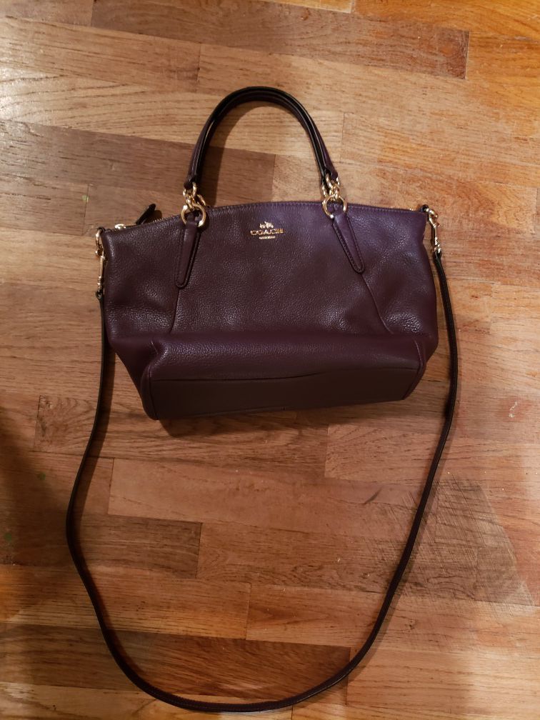 Eggplant purple Coach purse