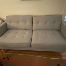 Small MCM Style Grey Couch