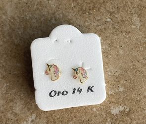 Aretes Para Niña Oro 14 K