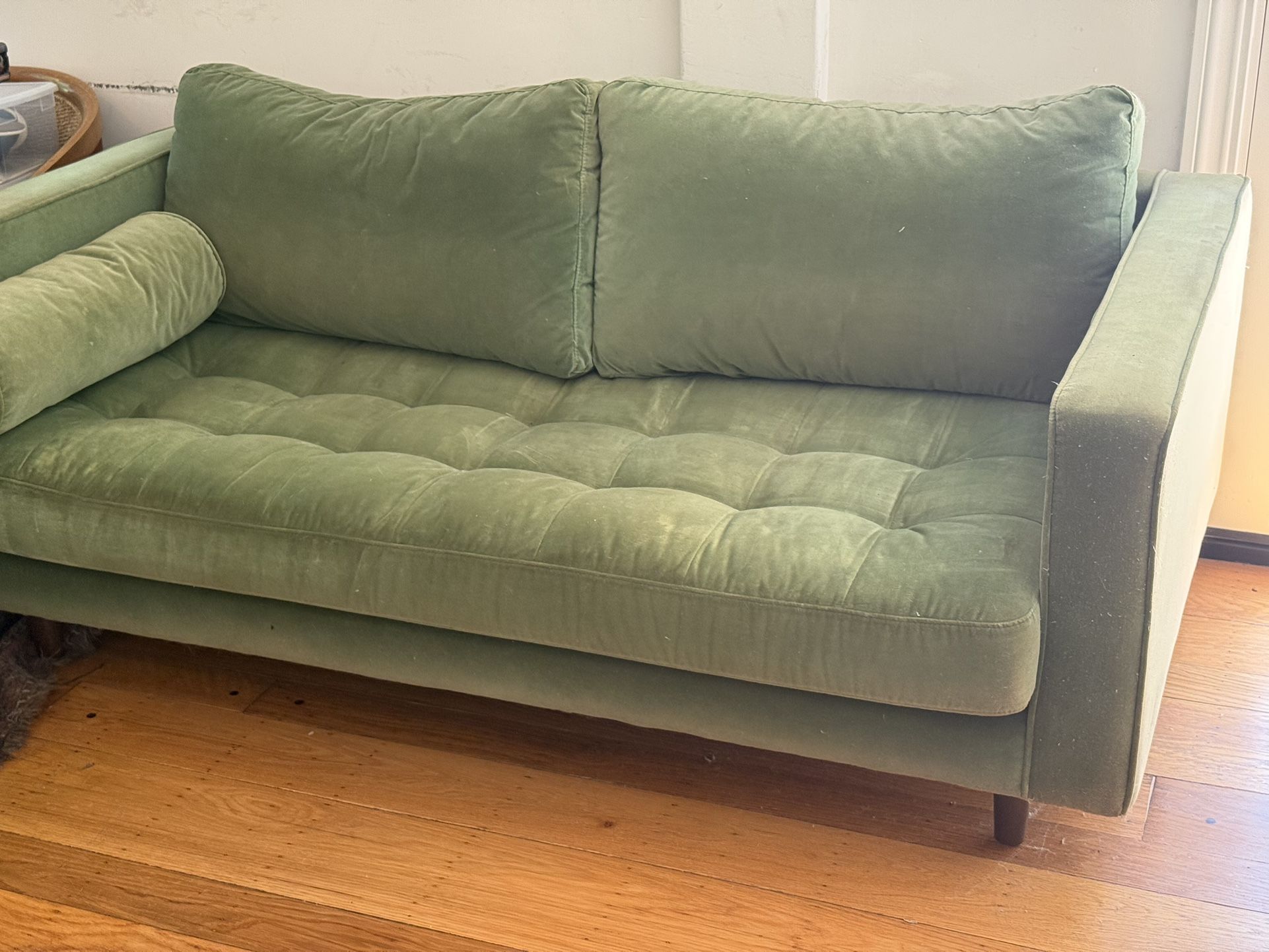 Article Green velvet couch
