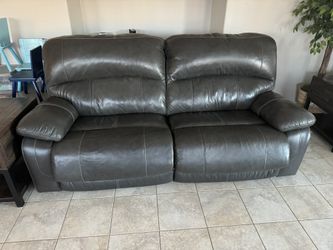 Leather Couch and Loveseat