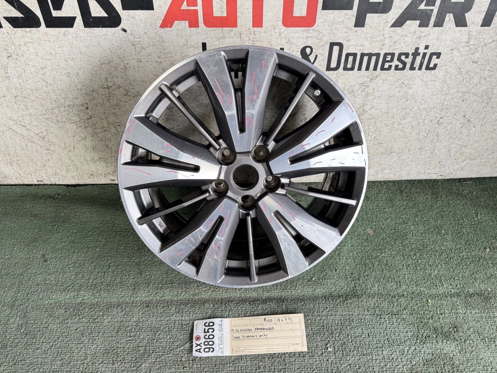 2017 - 2018 - 19 - 2020 NISSAN PATHFINDER SINGLE WHEEL RIM USED 18X7.5 OEM AX98656