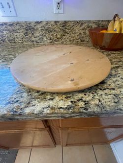 15 inch unfinished wood lazy susan