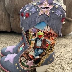 Rare! Disney The Muppets - She's Hip He's Hop Western Boots - Lavendar
