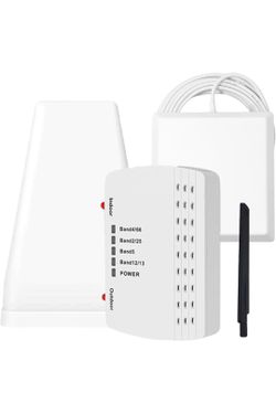 Cell Phone Signal Booster for Home, Up to 6000 Sq.Ft,Cell Phone Signal Booster with 2 Indoor Antennas for Band 66/2/4/5/12/17/13/25