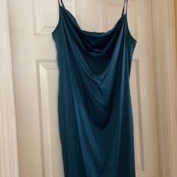 Aqua Green Spaghetti Strap Dress