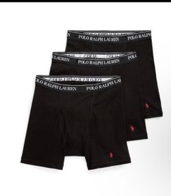 NWT. Polo Ralph Lauren. 3 Pack. Cotton Classic Boxer Brief. Black. MRSP. $49.50