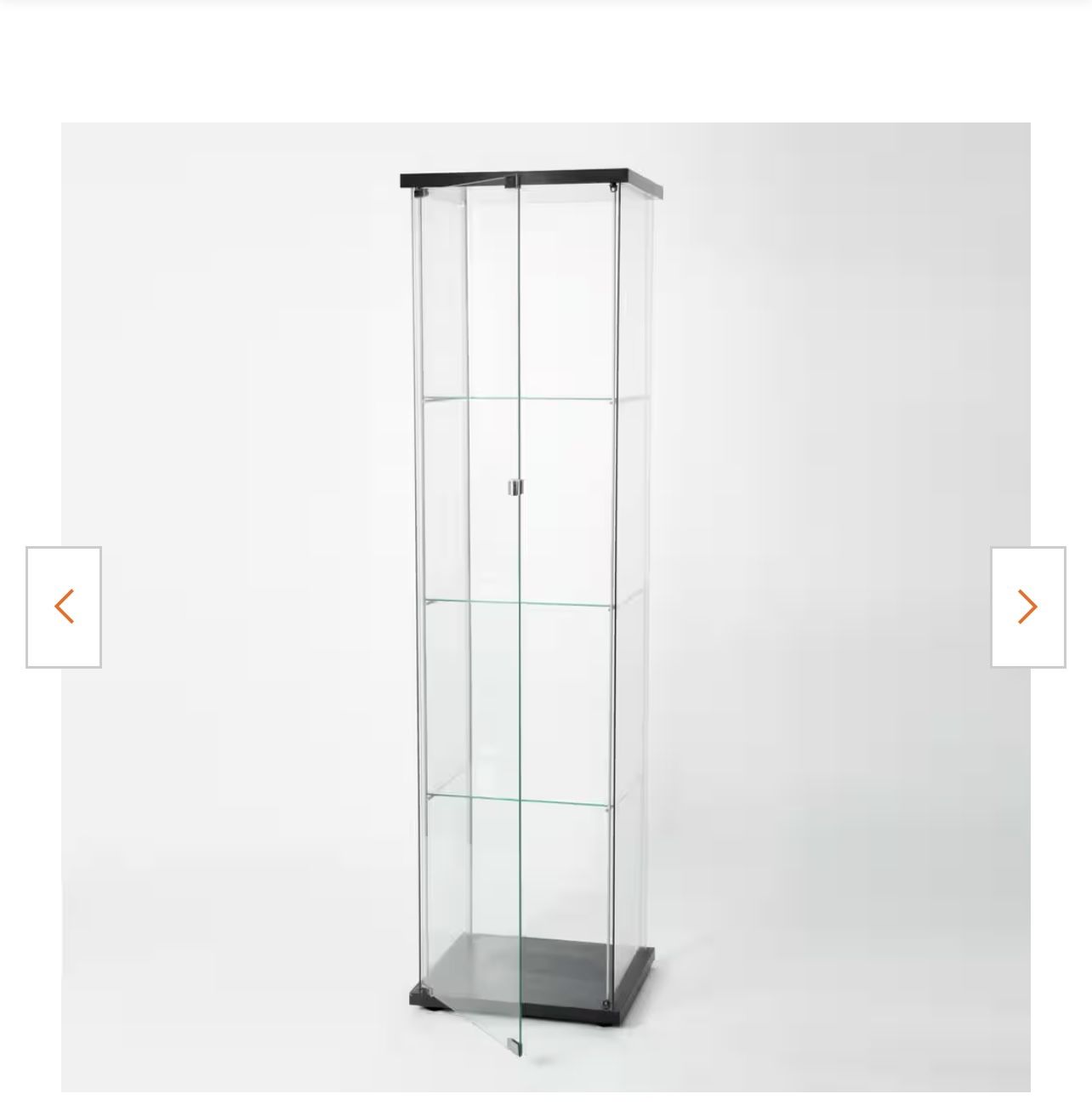 Glass Curio Cabinets w/ 4 Glass Shelves (2)