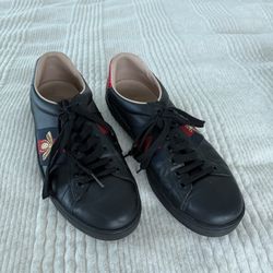 REAL Gucci Ace Embroidered 'Black Bee', Men 8