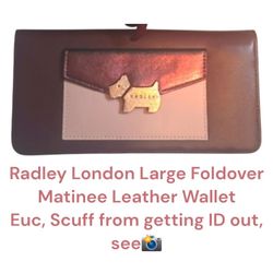 RADLEY LONDON LARGE FOLDOVER MATINEE LEATHER WALLET EUC