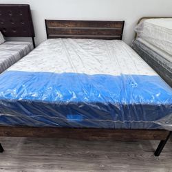 Beautiful Premium Thick Queen Hybrid Mattress. Even Better Get It’s Box Spring For Extra $50. Best Deals In Town For Brand Name And Quality Mattresss.