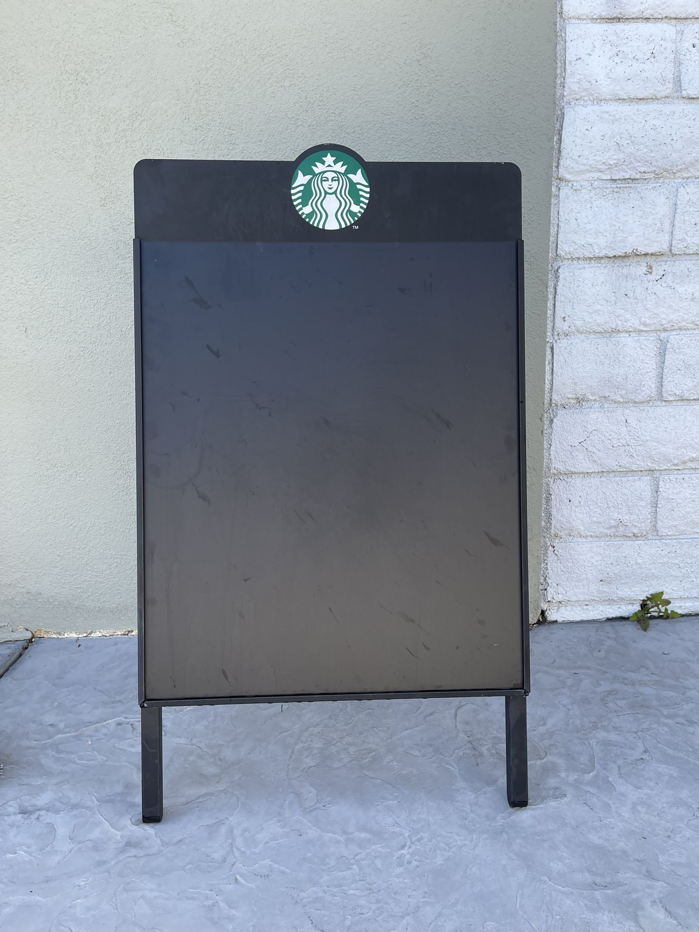 EXTREMELY RARE 22x30" Starbucks Store Double-Sided Chalk Board Menu w/ LOGO!!