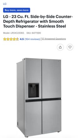 LG - 23 Cubic Ft. Refrigerator Stainless Steel - Read Description