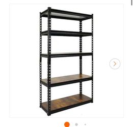 NEW IN BOX Shop KING'S RACK Black 5-Tier Boltless Tier Height Adjustable Steel Garage Storage Rack Shelving Units (36" W x 18" D x 72" H)