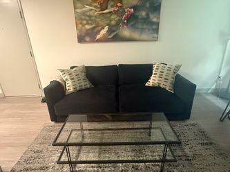 West Elm Two Tiered Glass Coffee Table