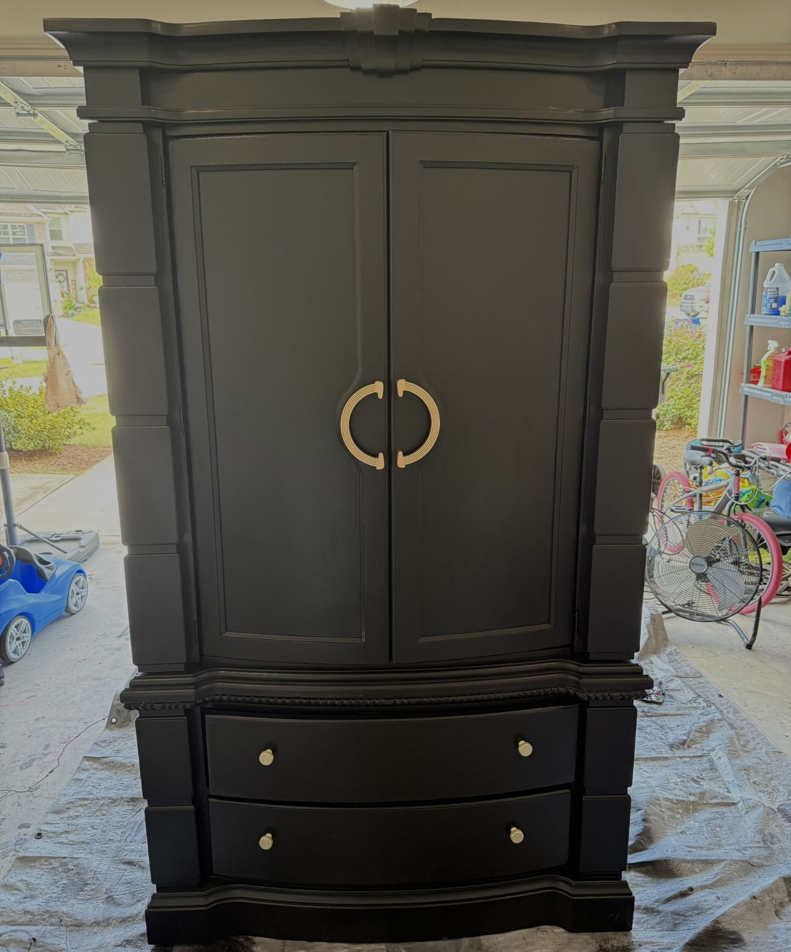 Refurbished Antique Armoire Dresser 