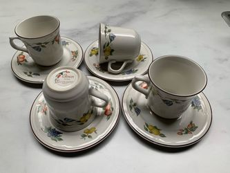 Teacups with saucers