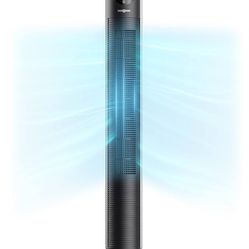 Tower Fan, Paris Rhône Oscillating Tower Fan with 12 Speeds, 24H Timer, 3 Modes, LED Display, Remote Control, Quiet Operation, Portable Bladeless Fan 