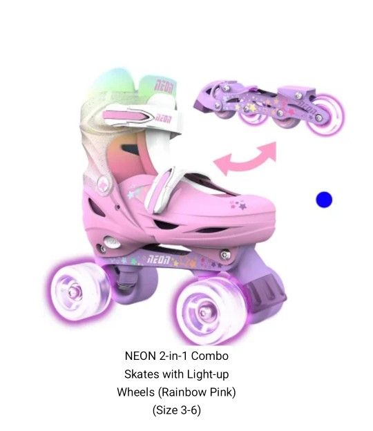 Girl and boy Roller Skates with Lights