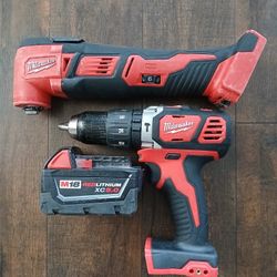 Milwaukee Multitool Impact Drill Driver Battery Tool Set 