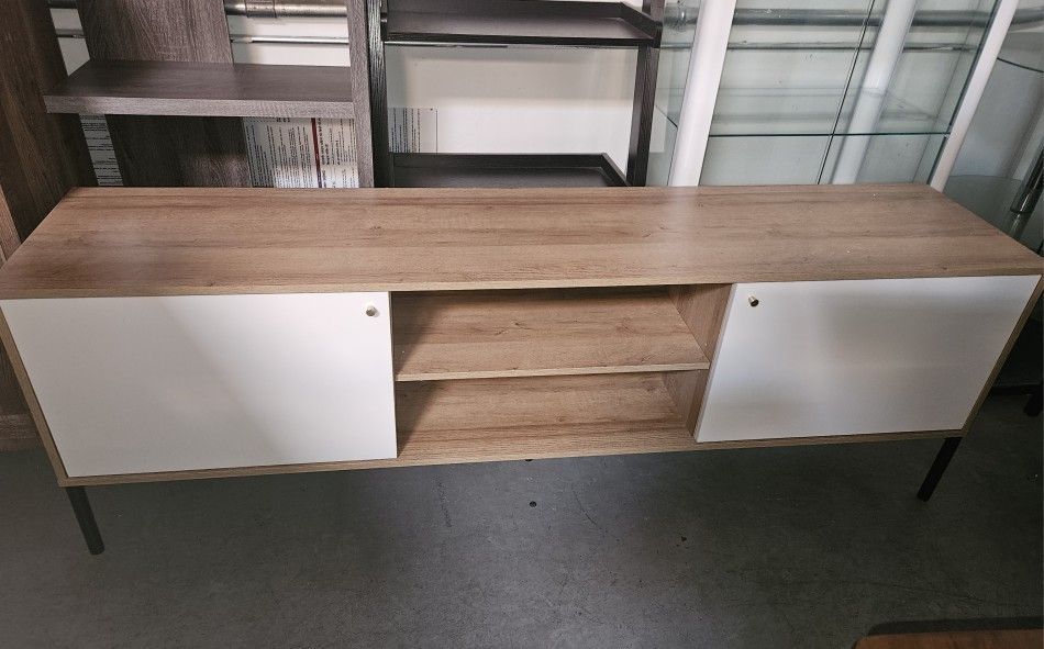 Dual-Tone Wide TV Stand (71")