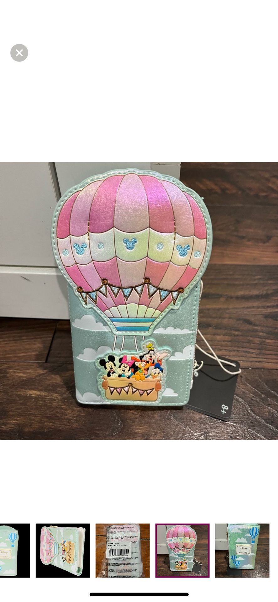 DISNEY LOUNGEFLY IRIDESCENT BALLOON WALLET  