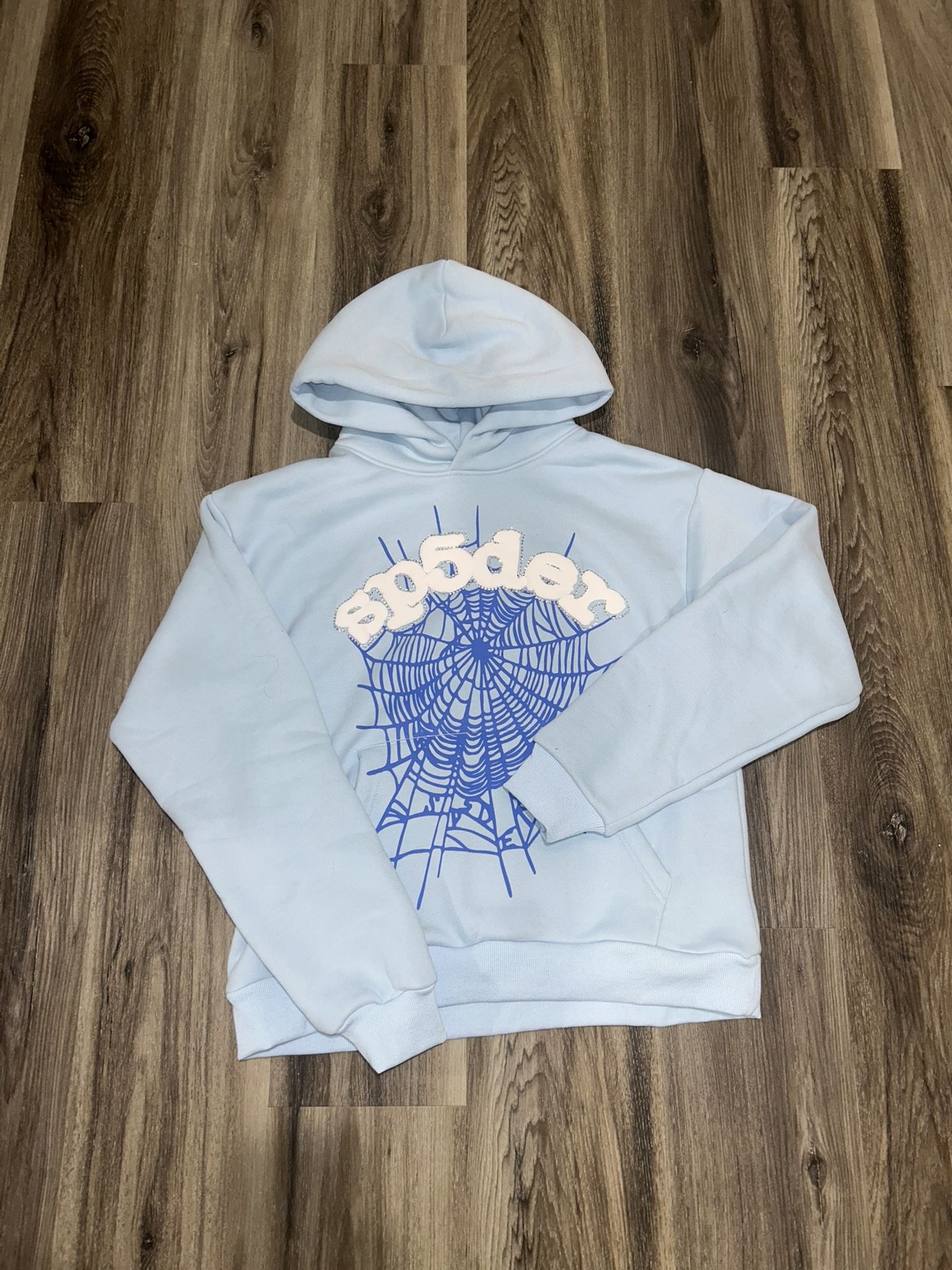 Sp5der Hoodie Sky Blue Size S - www.nationalbodyline.in
