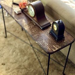 bamboo Metal Legs Table