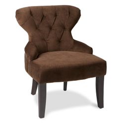 Avenue Six Tufted Accent Chair – Chocolate Brown