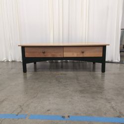 Two-Tone Wood Coffee Table with Drawers