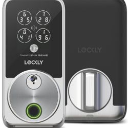 Lockly Secure Pro Zeno Series Smart Door Lock,Fingerprint Keyless Entry Door Lock for Front Door with Apple Home Key,Built-in Wi-F i,Auto Lock, App Re