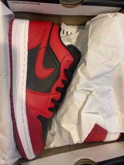 5Y Nike Jordan 1 Low Red Black Sneakers