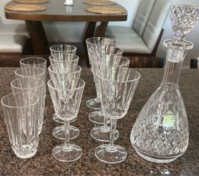 Lead Crystal Decanter and Glass Set