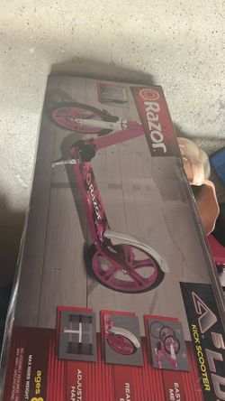 Pink razor scooter