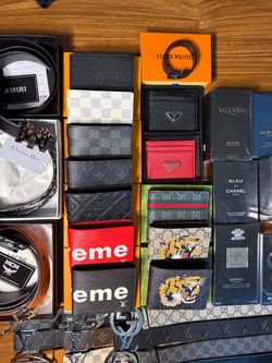 Designer belts, wallets, colognes and more