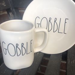 Rae Dunn Gobble Mug & Plate