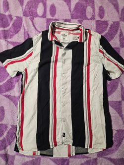 Hollister stripped button up shirt