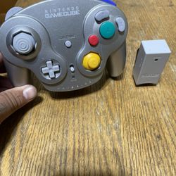 Nintendo GameCube Wavebird Wireless Controller - Platinum with Receiver Tested